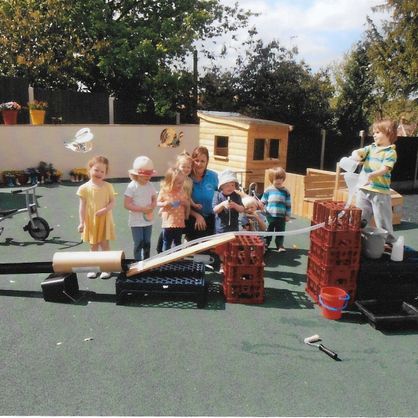 Outdoor play at Hook-A-Gate Nursery